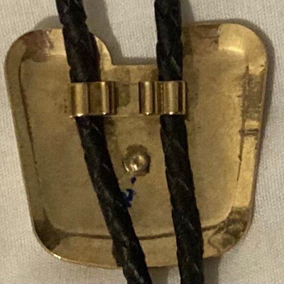 Vintage Metal Bolo Tie, Nice Silver and Brass American Bald Eagle Design, Bird - Picture 5 of 5